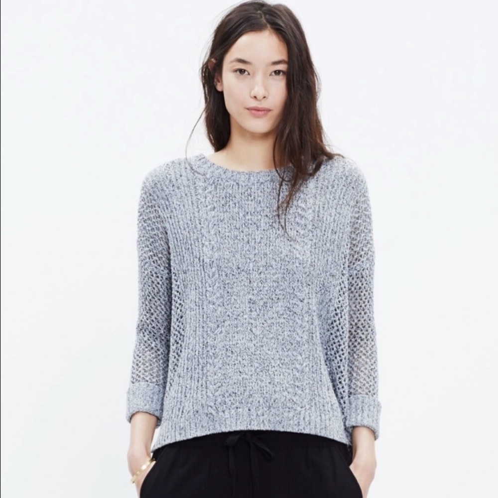 Madewell Marled Pullover knit sweater Size Small